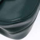 BALLY Shoulder Bag Leather Green Gold Auth 133436-14