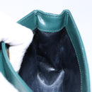 BALLY Shoulder Bag Leather Green Gold Auth 133436-19