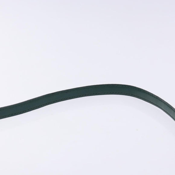 BALLY Shoulder Bag Leather Green Gold Auth 133436