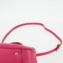 Miu Miu Hand Bag Leather 2way Pink Gold Auth 133439V-10