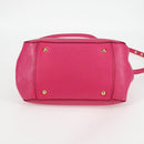 Miu Miu Hand Bag Leather 2way Pink Gold Auth 133439V-11