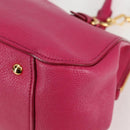 Miu Miu Hand Bag Leather 2way Pink Gold Auth 133439V-13