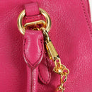 Miu Miu Hand Bag Leather 2way Pink Gold Auth 133439V-17