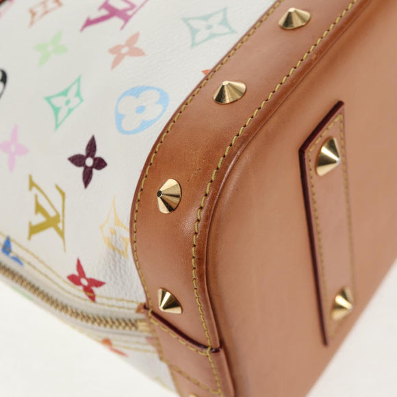 LOUIS VUITTON Monogram Multicolor Alma Hand Bag White M92647 LV Auth 133443V