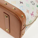 LOUIS VUITTON Monogram Multicolor Alma Hand Bag White M92647 LV Auth 133443V-14