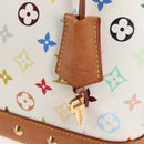 LOUIS VUITTON Monogram Multicolor Alma Hand Bag White M92647 LV Auth 133443V-17
