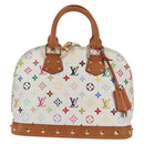 LOUIS VUITTON Monogram Multicolor Alma Hand Bag White M92647 LV Auth 133443V-13