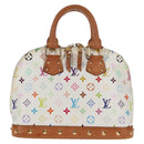 LOUIS VUITTON Monogram Multicolor Alma Hand Bag White M92647 LV Auth 133443V-2