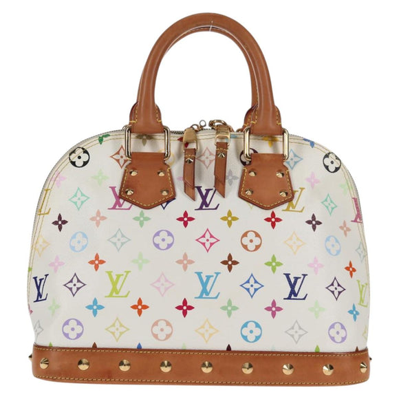 LOUIS VUITTON Monogram Multicolor Alma Hand Bag White M92647 LV Auth 133443V