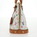 LOUIS VUITTON Monogram Multicolor Alma Hand Bag White M92647 LV Auth 133443V-3