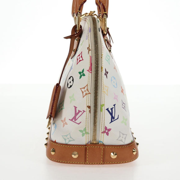 LOUIS VUITTON Monogram Multicolor Alma Hand Bag White M92647 LV Auth 133443V