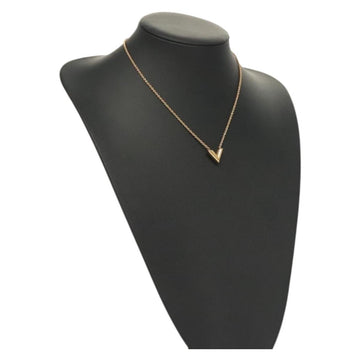 LOUIS VUITTON Essential V Necklace Gold M61083 LV Auth 133449