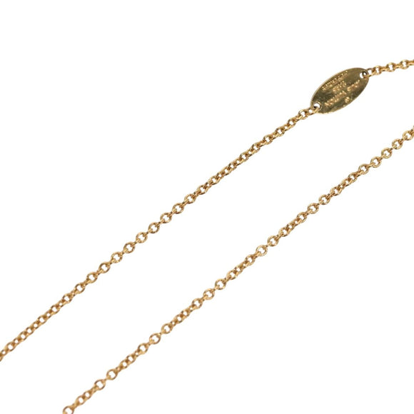 LOUIS VUITTON Essential V Necklace Gold M61083 LV Auth 133449
