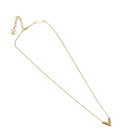 LOUIS VUITTON Essential V Necklace Gold M61083 LV Auth 133449-2
