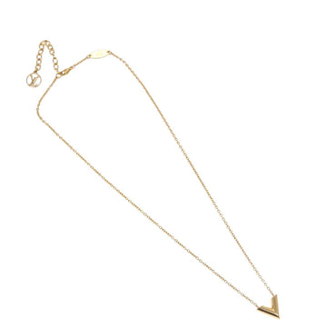 LOUIS VUITTON Essential V Necklace Gold M61083 LV Auth 133449 - 0