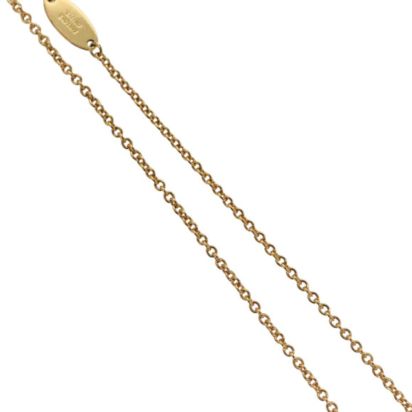 LOUIS VUITTON Essential V Necklace Gold M61083 LV Auth 133449