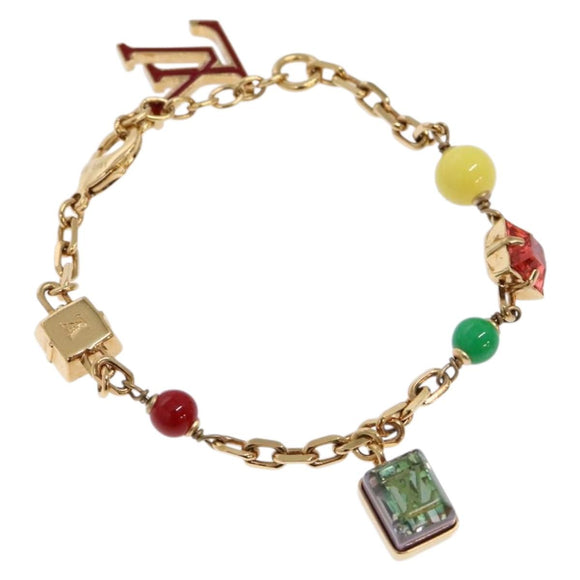 LOUIS VUITTON Bracelet metal Gold LV Auth 133450