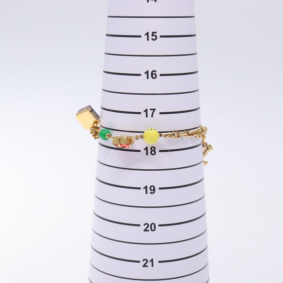 LOUIS VUITTON Bracelet metal Gold LV Auth 133450