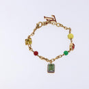LOUIS VUITTON Bracelet metal Gold LV Auth 133450-2