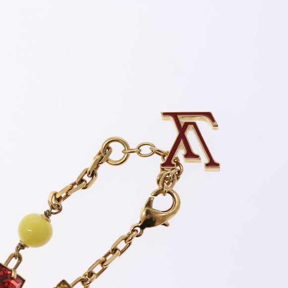 LOUIS VUITTON Bracelet metal Gold LV Auth 133450