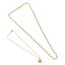 GIVENCHY Chloe Necklace metal 2Set Gold Auth 133455-1