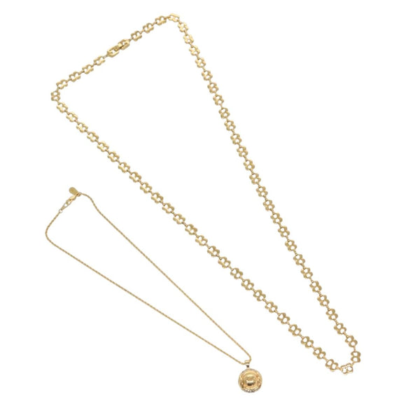 GIVENCHY Chloe Necklace metal 2Set Gold Auth 133455
