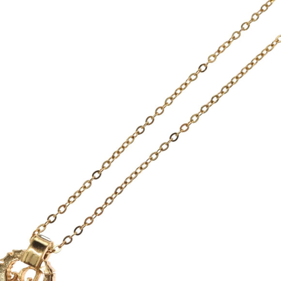 Christian Dior Necklace metal Gold Auth 133458