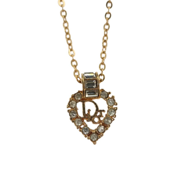 Christian Dior Necklace metal Gold Auth 133458