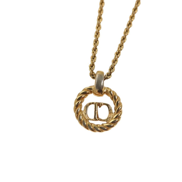 Christian Dior Necklace metal Gold Auth 133462