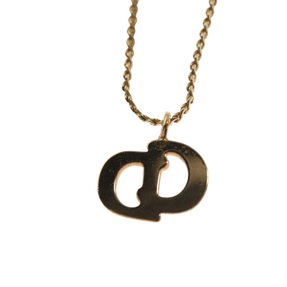 Christian Dior Necklace metal Gold Auth 133463