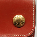 HERMES Pochette Green Waist bag Leather Brown Gold Auth 133470-17