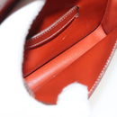 HERMES Pochette Green Waist bag Leather Brown Gold Auth 133470-11