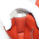 HERMES Pochette Green Waist bag Leather Brown Gold Auth 133470-20