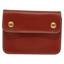 HERMES Pochette Green Waist bag Leather Brown Gold Auth 133470-13