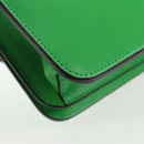 FENDI Fab Shoulder Bag Leather Green Gold Auth 133473M-17