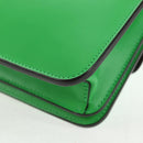 FENDI Fab Shoulder Bag Leather Green Gold Auth 133473M-18