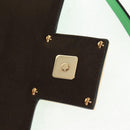 FENDI Fab Shoulder Bag Leather Green Gold Auth 133473M-20