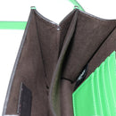 FENDI Fab Shoulder Bag Leather Green Gold Auth 133473M-24