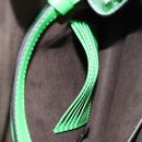 FENDI Fab Shoulder Bag Leather Green Gold Auth 133473M-26