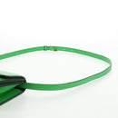 FENDI Fab Shoulder Bag Leather Green Gold Auth 133473M-10