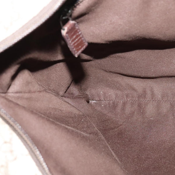 GUCCI GG Supreme Shoulder Bag PVC Beige Silver 141198 Auth 133479