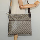 GUCCI GG Supreme Shoulder Bag PVC Beige Silver 141198 Auth 133479-21