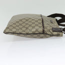 GUCCI GG Supreme Shoulder Bag PVC Beige Silver 141198 Auth 133479-5