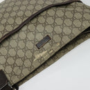 GUCCI GG Supreme Shoulder Bag PVC Beige Silver 141198 Auth 133479-6