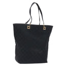 GUCCI GG Canvas Tote Bag Gold Black 002 1098 3444 Auth 133481-1