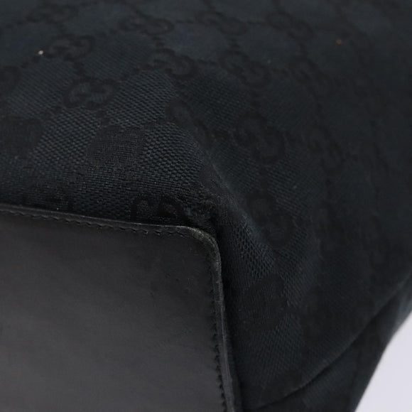 GUCCI GG Canvas Tote Bag Gold Black 002 1098 3444 Auth 133481
