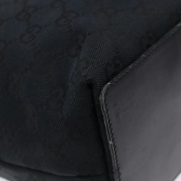 GUCCI GG Canvas Tote Bag Gold Black 002 1098 3444 Auth 133481