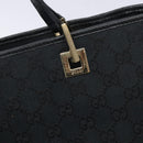 GUCCI GG Canvas Tote Bag Gold Black 002 1098 3444 Auth 133481-14