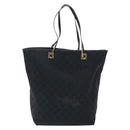 GUCCI GG Canvas Tote Bag Gold Black 002 1098 3444 Auth 133481-2