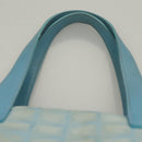 CHANEL New Travel line Tote Bag Nylon Light Blue Silver CC Auth 133486-8